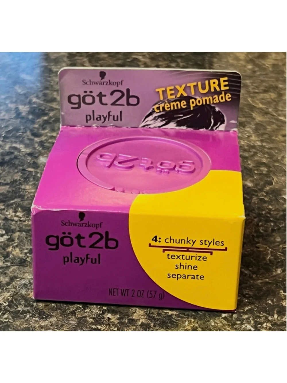 New Schwarzkopf Got2b Playful Texture Creme Pomade 4 Chunky Styles 2 oz